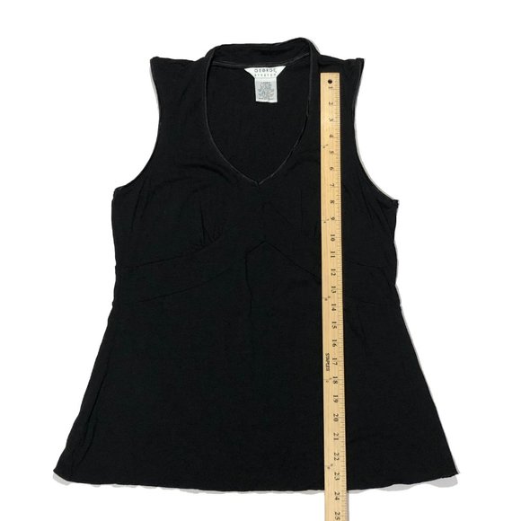 George Stretch Womens Size L Black V-Neck Tank Top - Picture 2 of 7